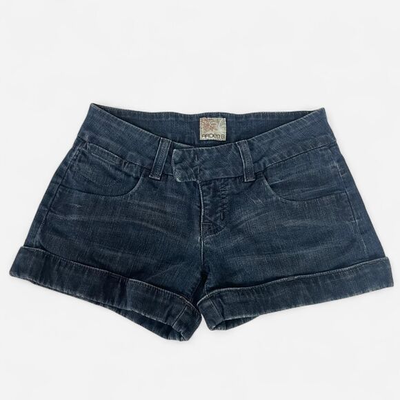 Arden B Y2K Dark-Wash Micro Shorts - Picture 1 of 8